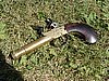 CONTINENTAL BRASS BARREL FLINT POCKET PISTOL